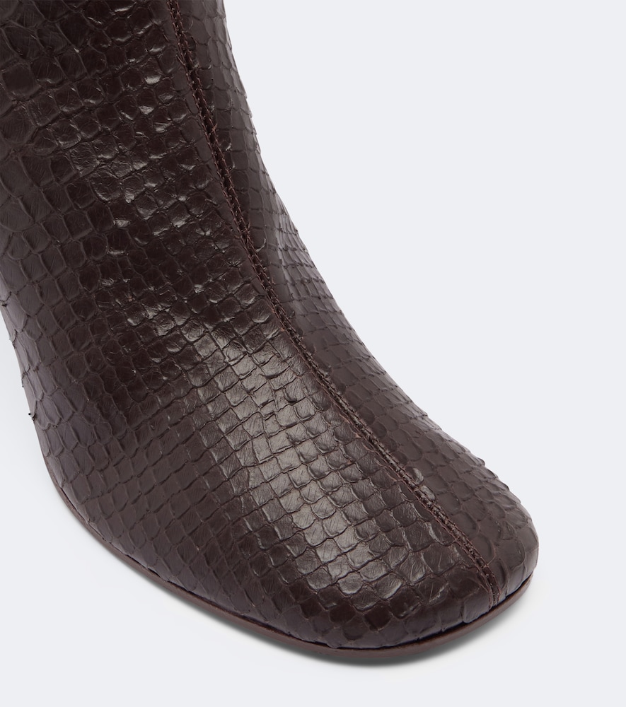 Alice Snake-Effect Ankle Boots