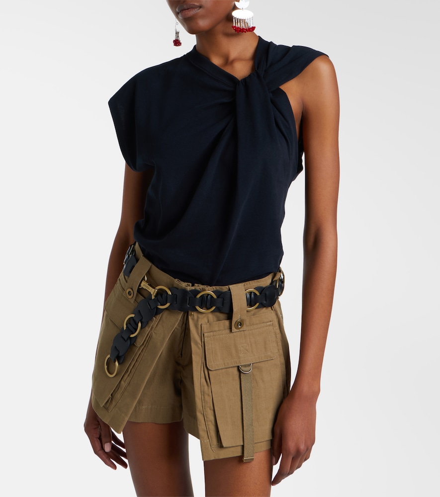 Nayda Gathered Cotton Jersey T-Shirt