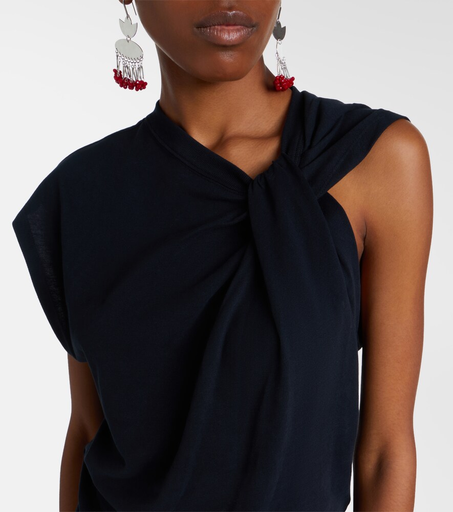 Nayda Gathered Cotton Jersey T-Shirt