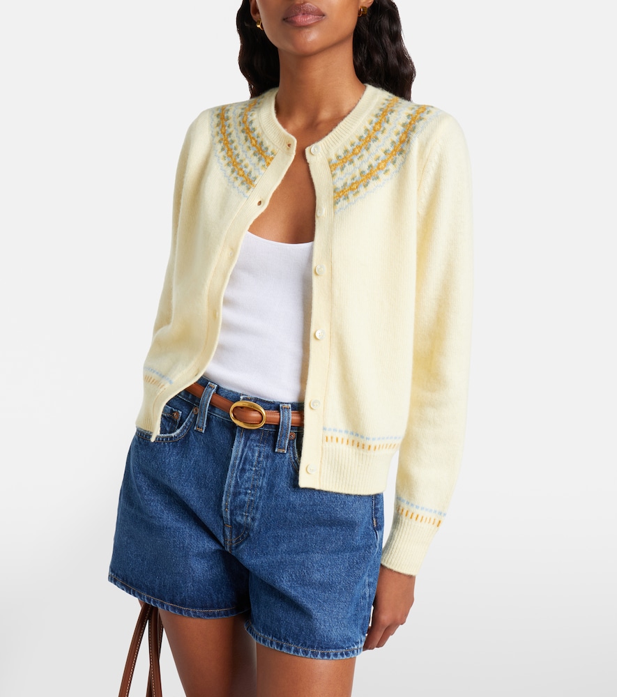  Doen Doen Olympe Fair Isle Wool-blend Cardigan 