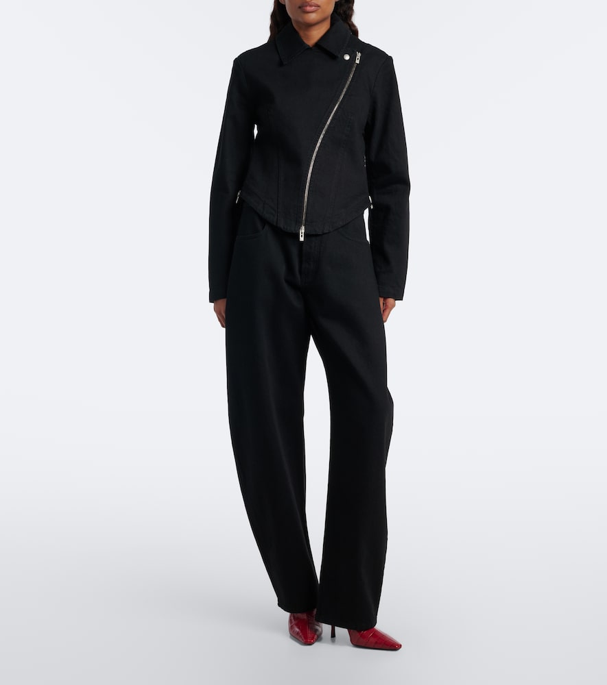 Alaïa High-Rise Barrel-Leg Jeans