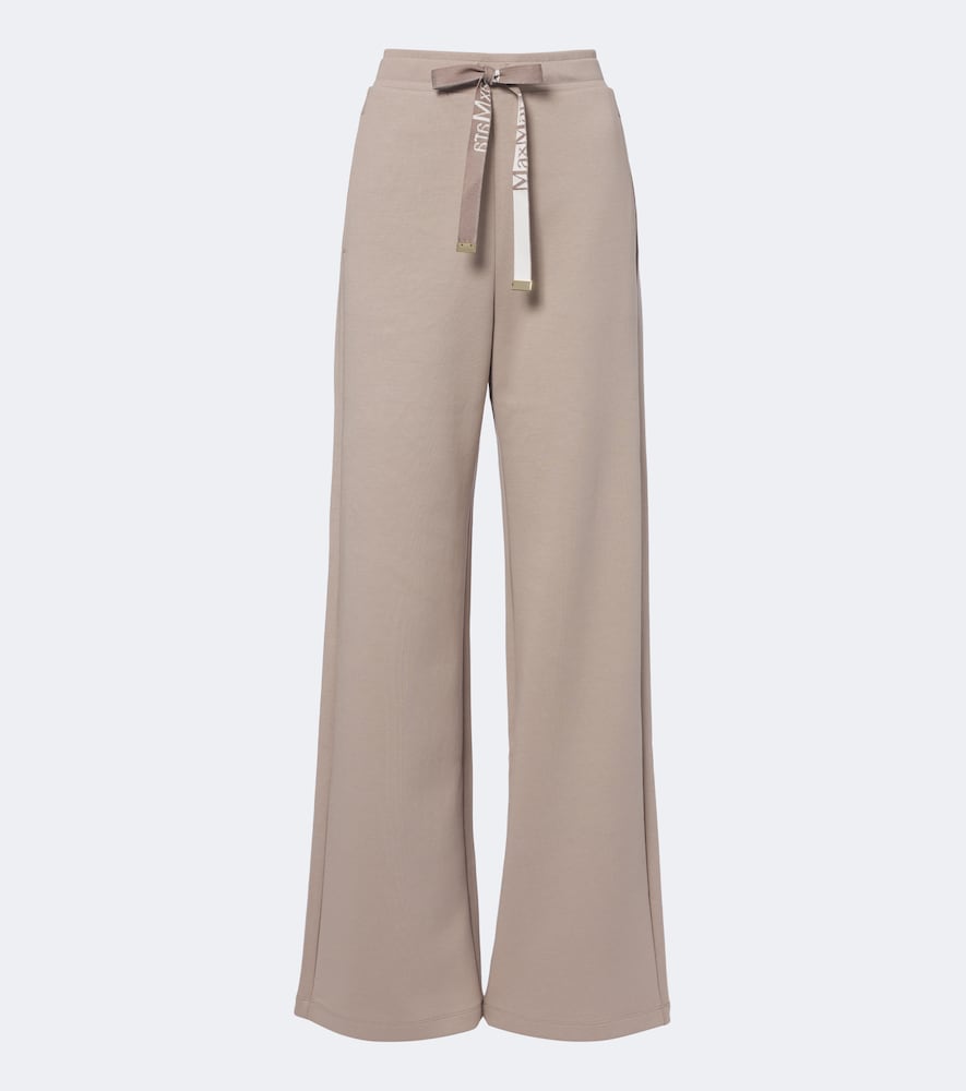 's Max Mara Cotton-blend Jersey Sweatpants In Beige