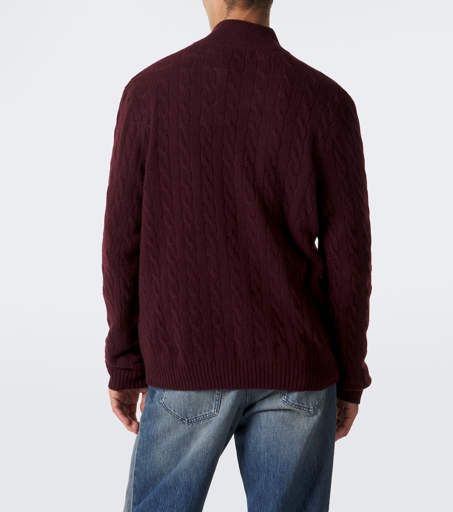 Polo Ralph Lauren Cable-Knit Wool And Cashmere Half-Zip Sweater