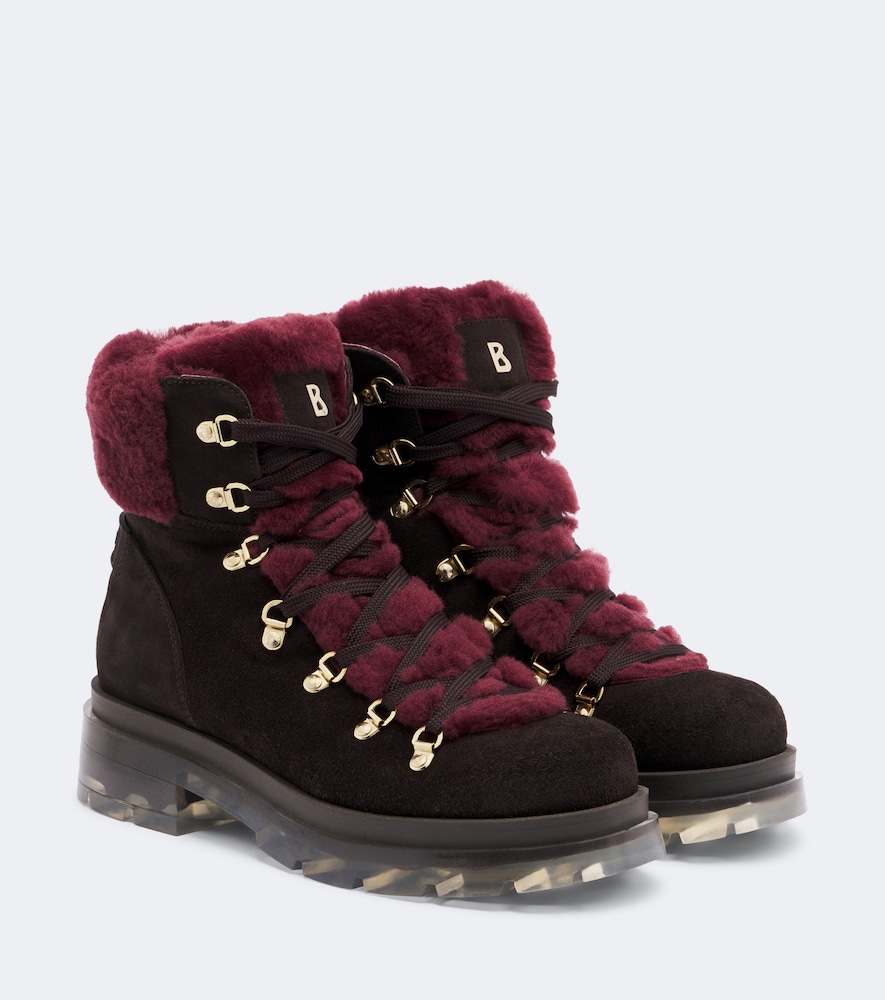 Bogner Swansea Shearling-Trimmed Suede Snow Boots