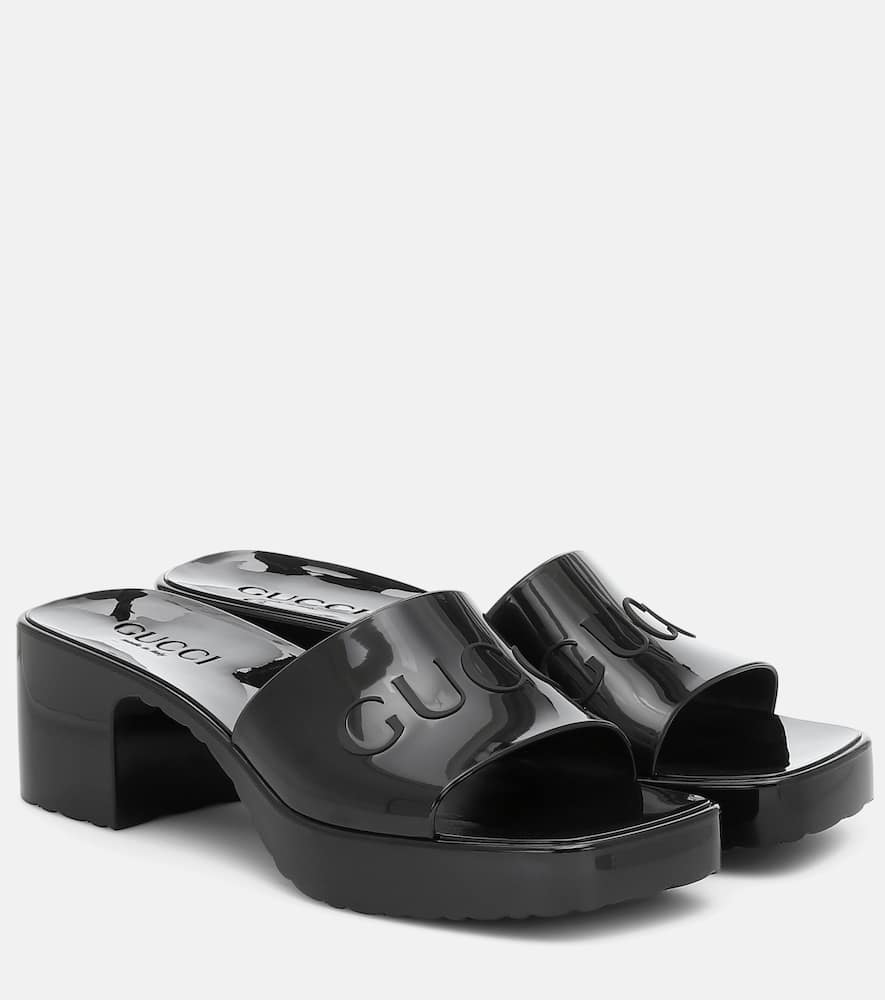 Gucci Logo rubber sandals