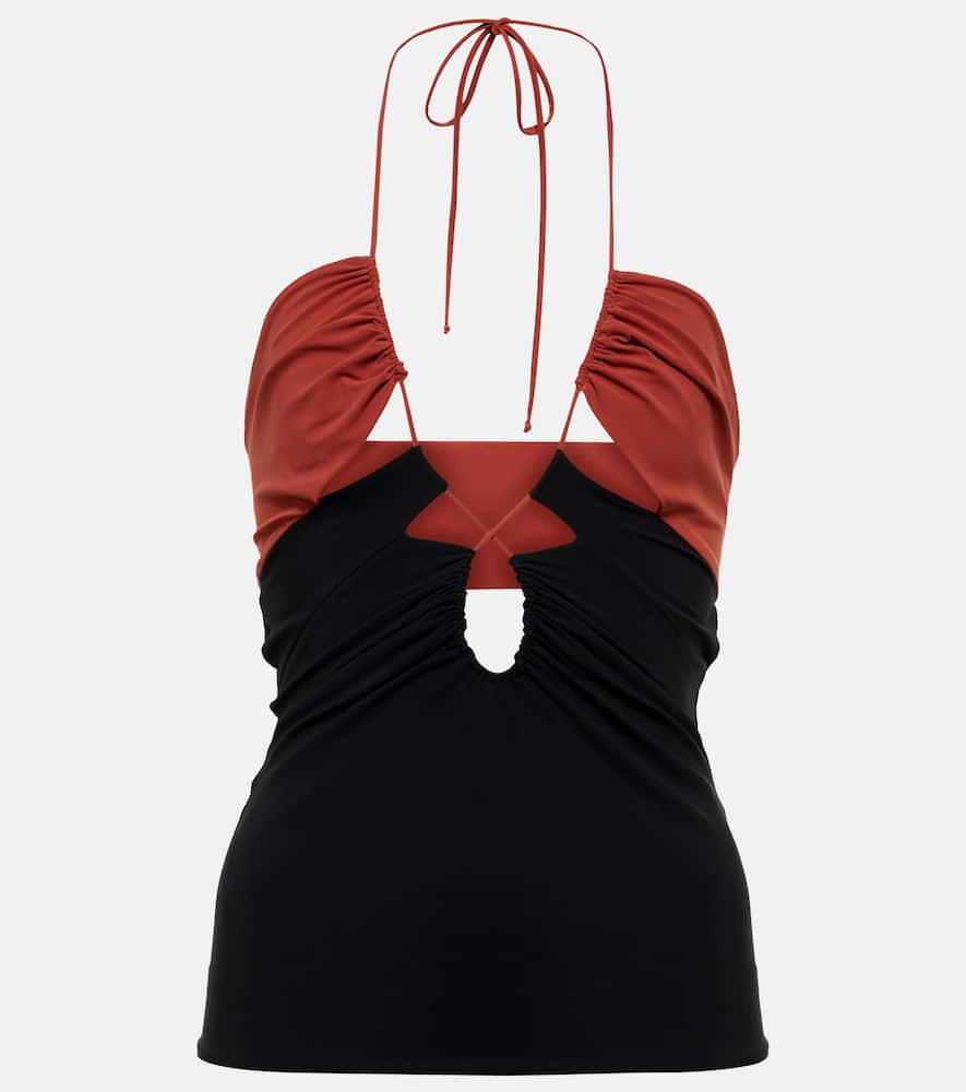 Nensi Dojaka Cutout halterneck top