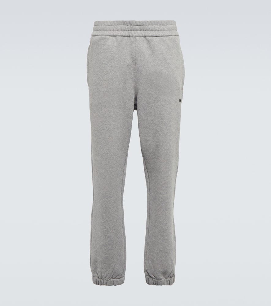 Zegna Gray Bonded Sweatpants In Grey Melange