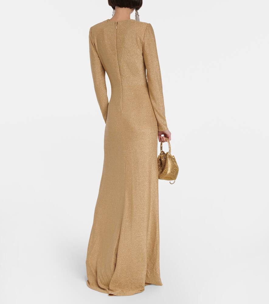 MONIQUE LHUILLIER METALLIC JERSEY GOWN