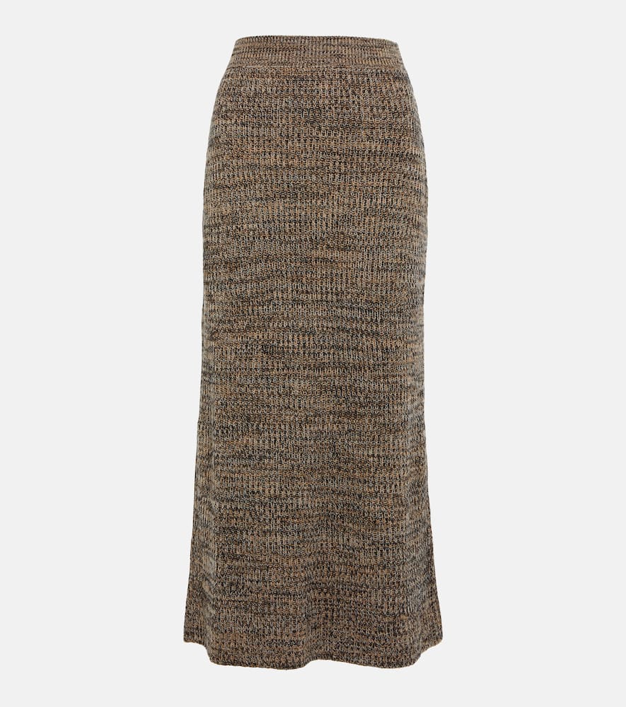 Chloé Cashmere and silk-blend skirt