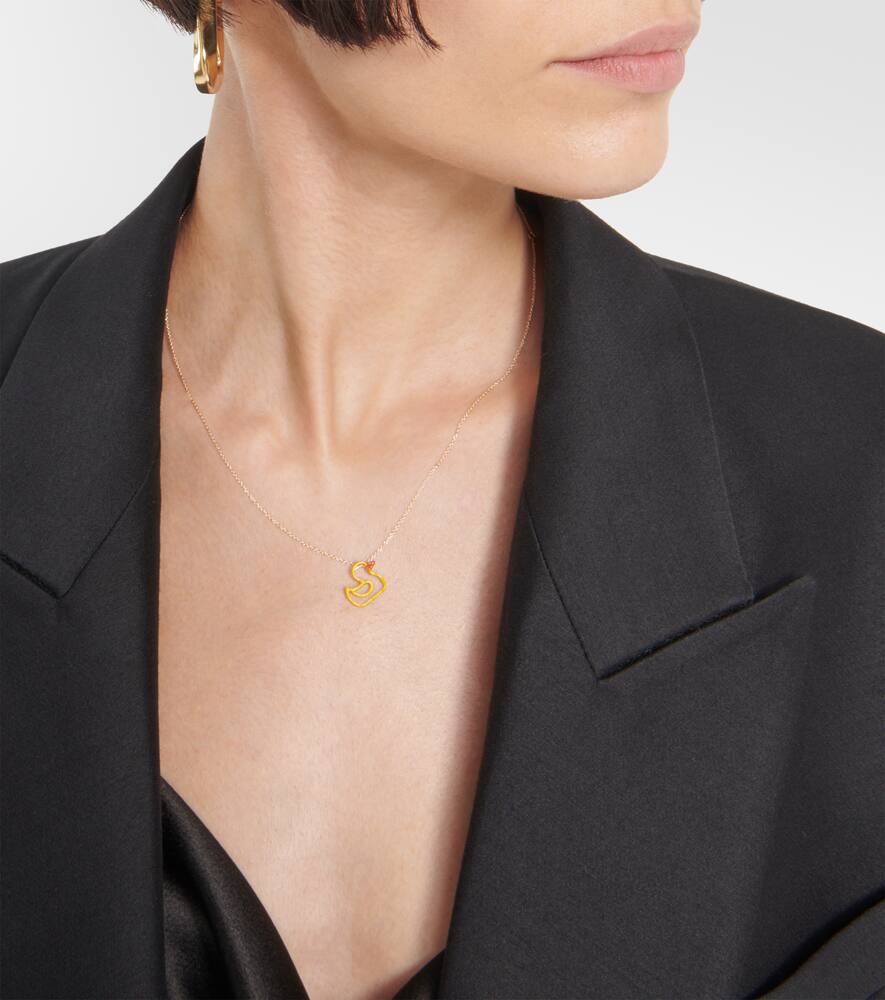 Aliita Patito 9kt gold necklace with enamel