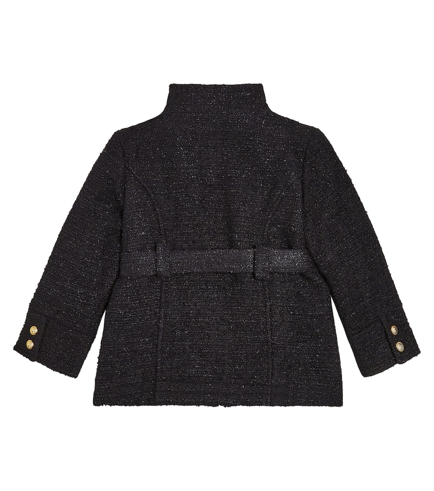 BALMAIN LOGO BELTED COAT 