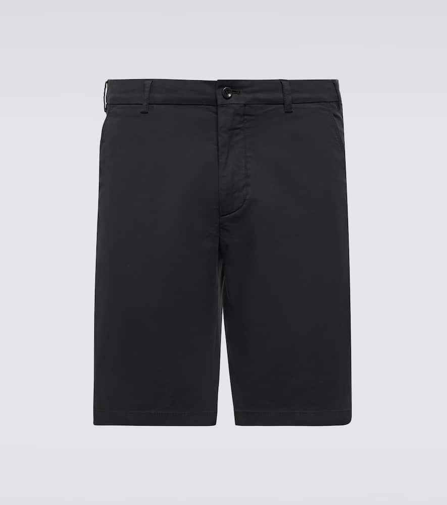 Shop Loro Piana Cotton-blend Bermuda Shorts In Grey