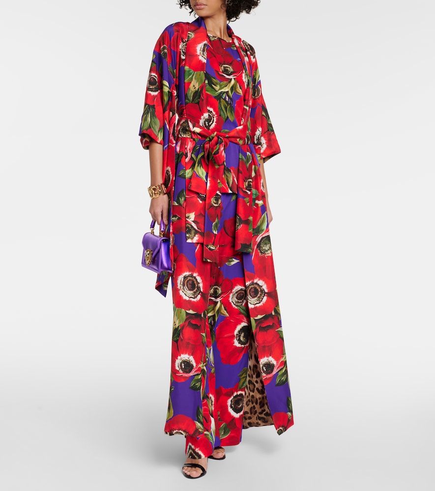  Dolce&gabbana Dolce&gabbana Floral Silk Robe 