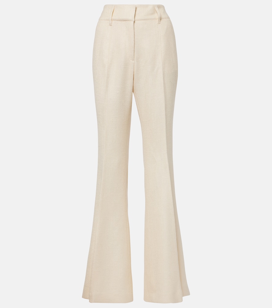 Gabriela Hearst Rhein Silk And Wool Flared Pants In Multi