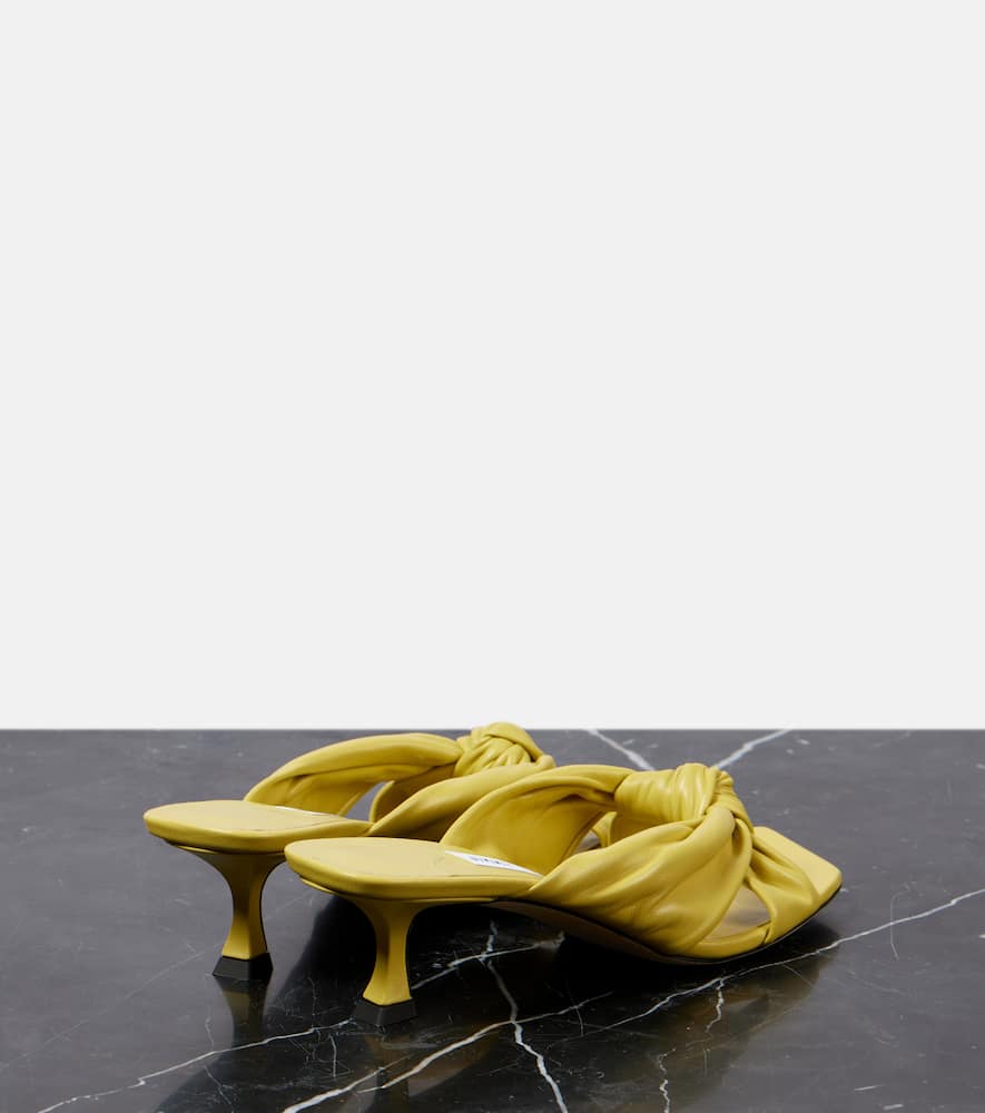 Jimmy Choo Avenue 50 Leather Sandals In Yellow