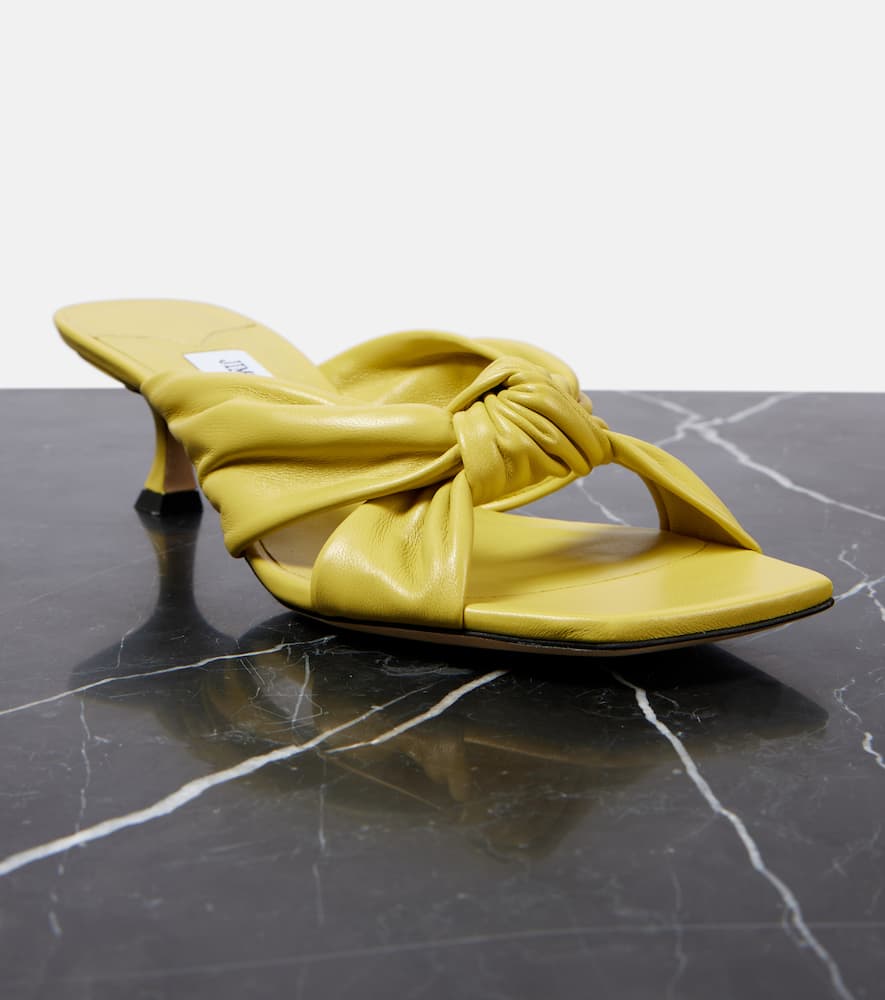 Jimmy Choo Avenue 50 Leather Sandals In Yellow