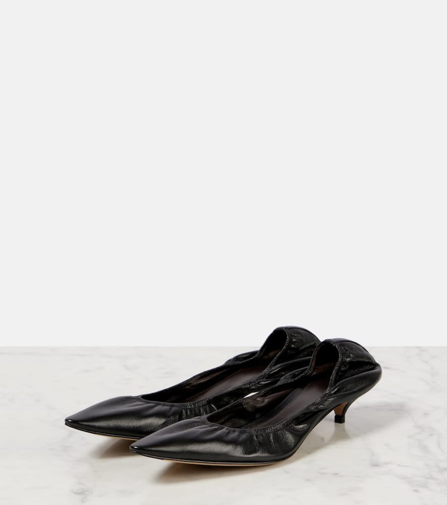 The Row Brown Liisa Kitten Heels In Brown