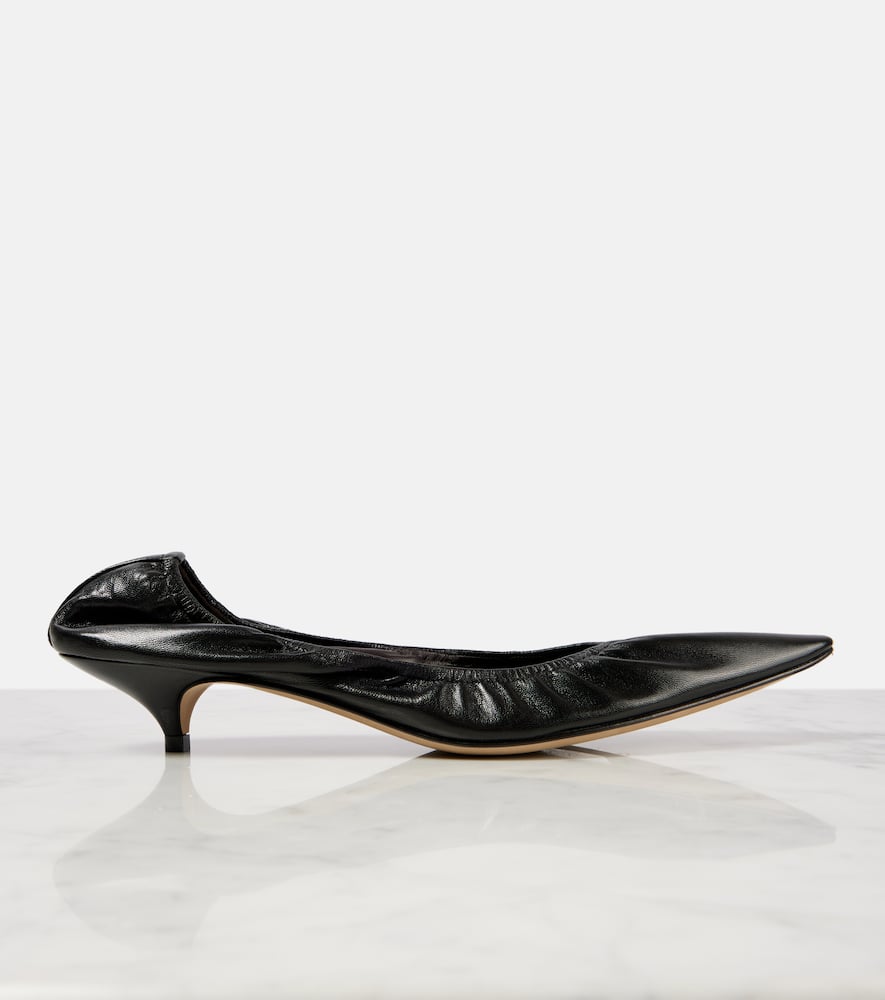 The Row Brown Liisa Kitten Heels In Brown