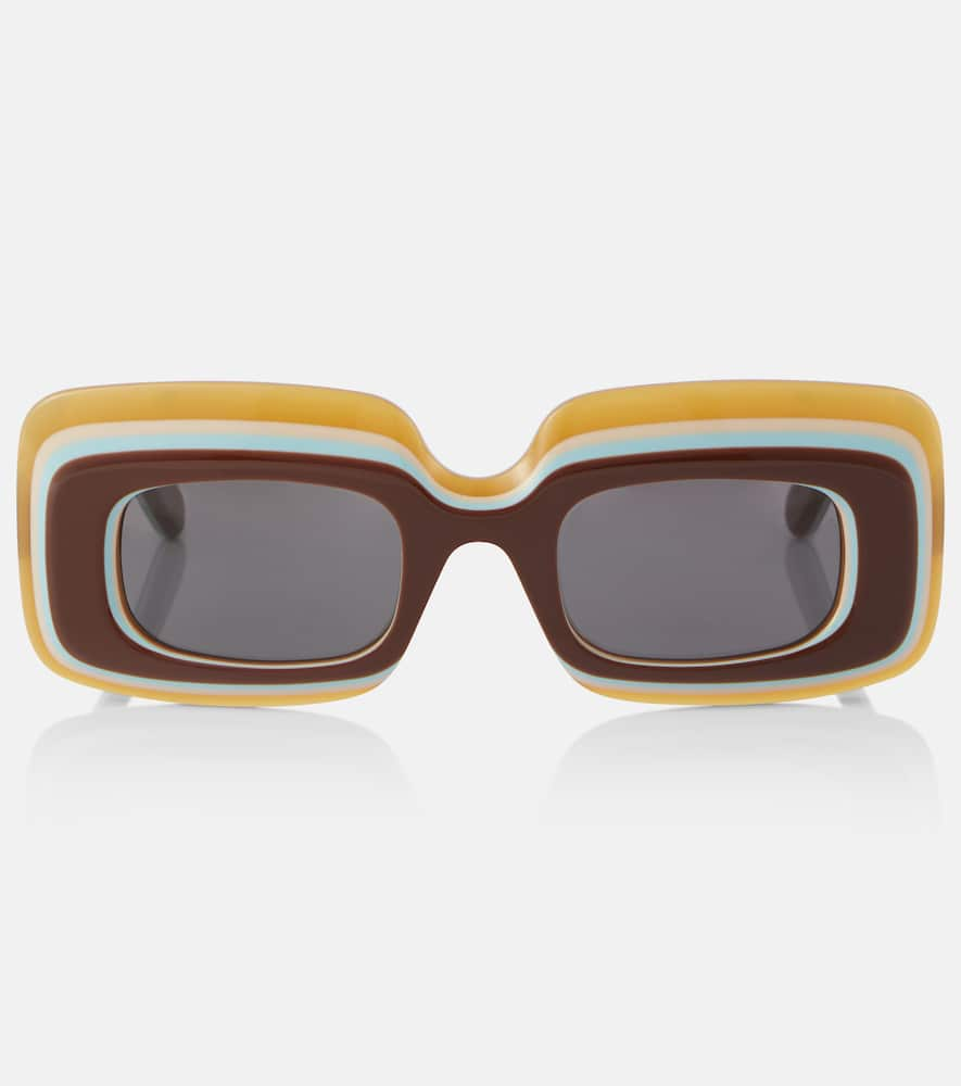 Shop Loewe Paula's Ibiza Square Sunglasses In Brown