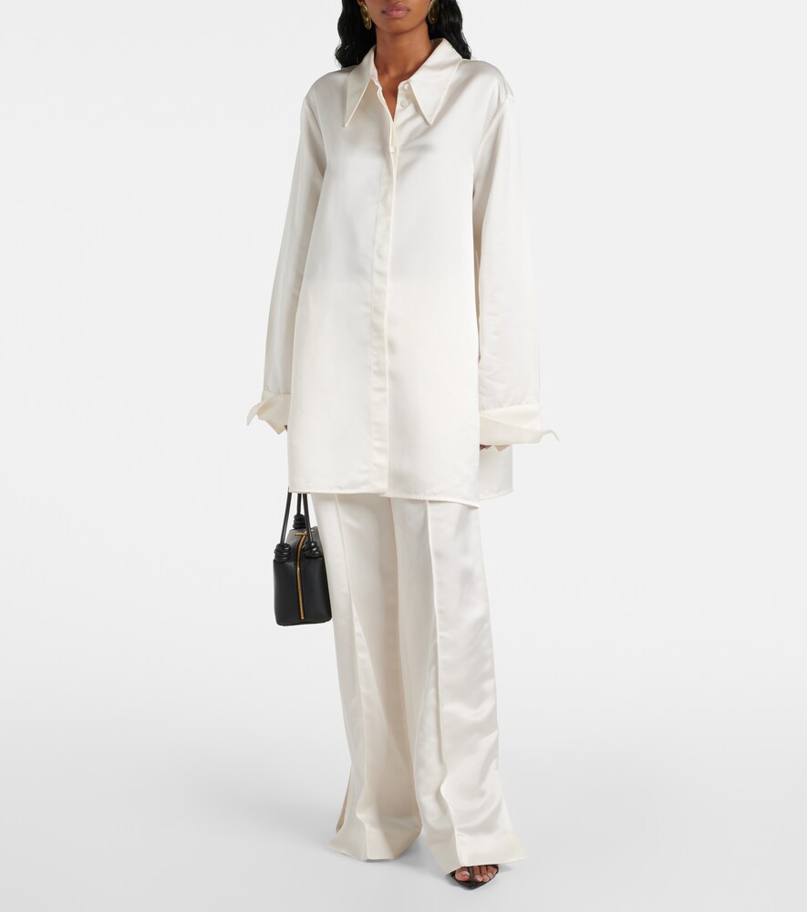  Jil Sander Jil Sander Weite High-rise-hose Aus Satin 