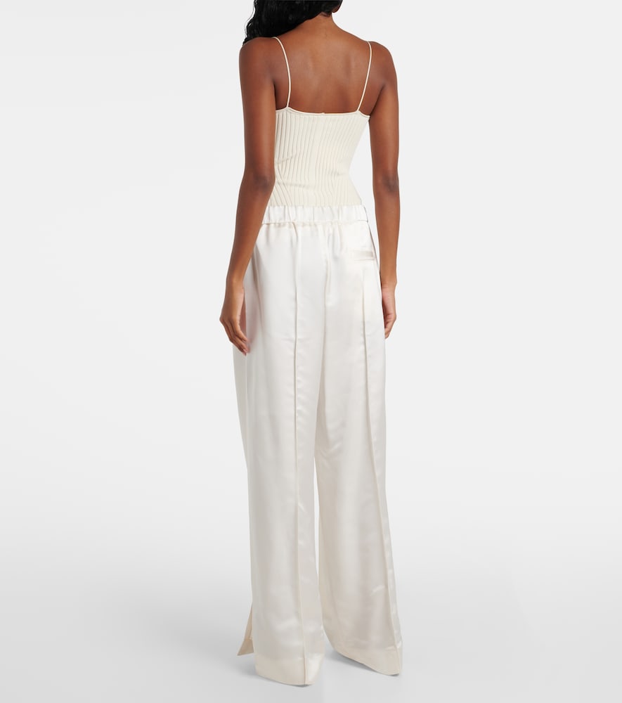  Jil Sander Jil Sander Weite High-rise-hose Aus Satin 