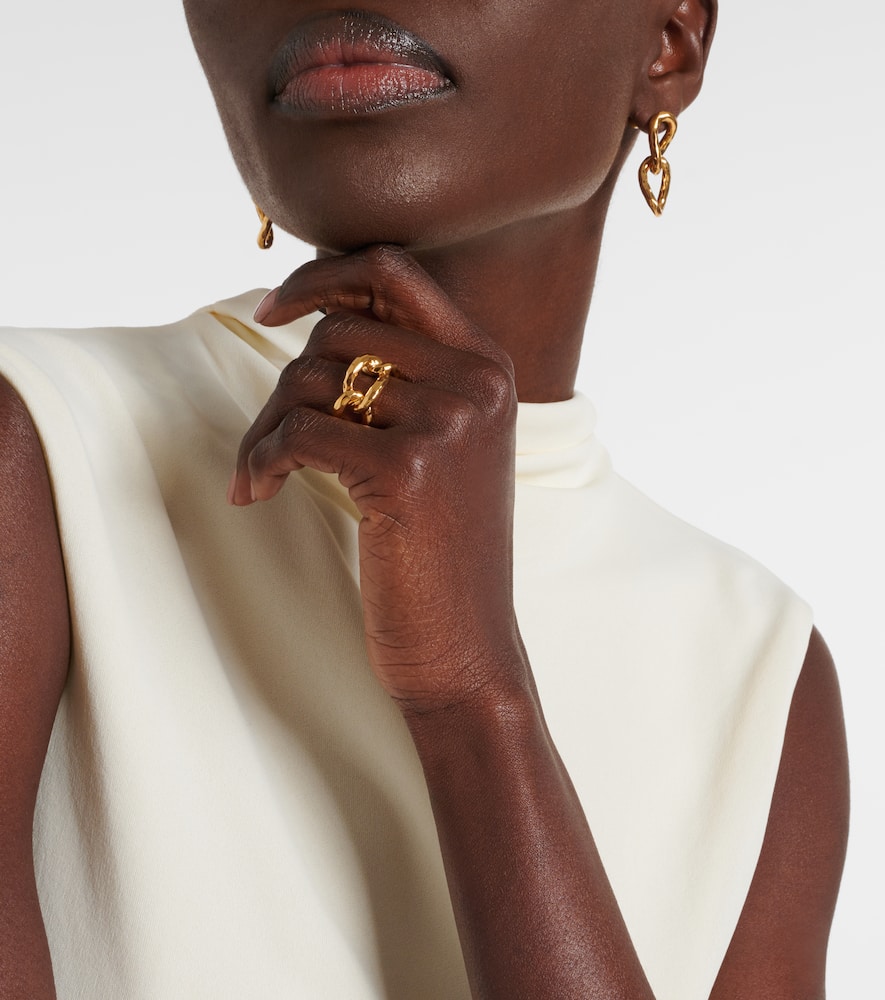 Jil Sander Fw5 Earrings In Gold
