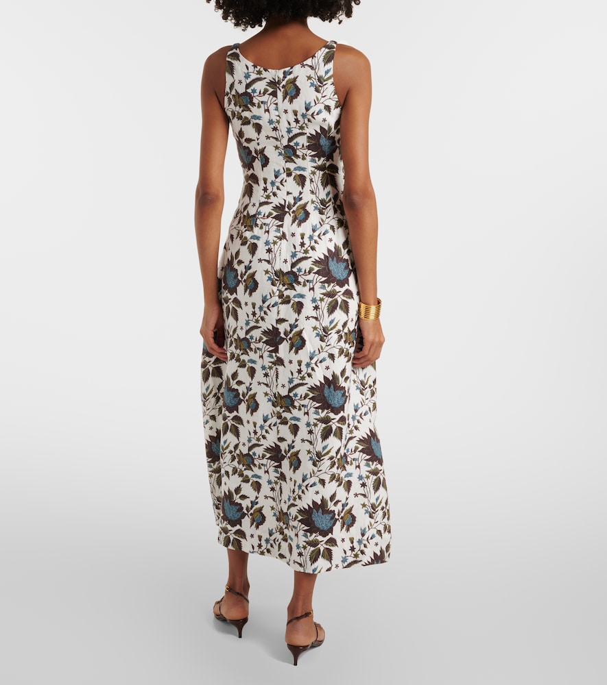  Faithfull Faithfull Bedrucktes Maxikleid Aus Leinen 
