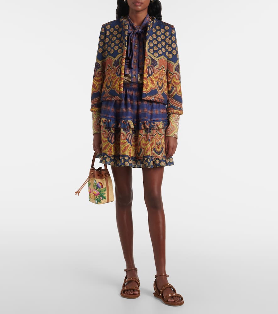 Valentino Garavani Caramel Fabric Rockstud Sandals In Brown