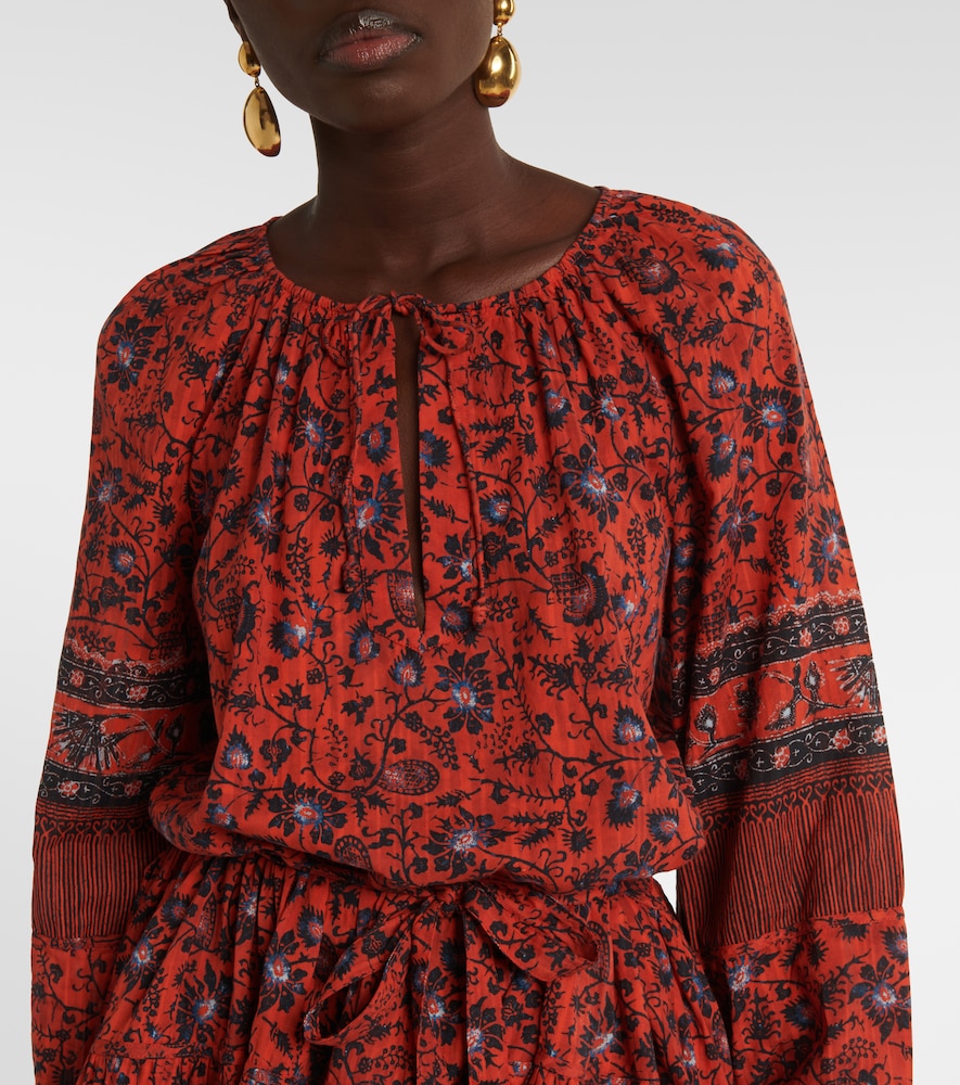 Abri Floral Cotton-Blend Minidress