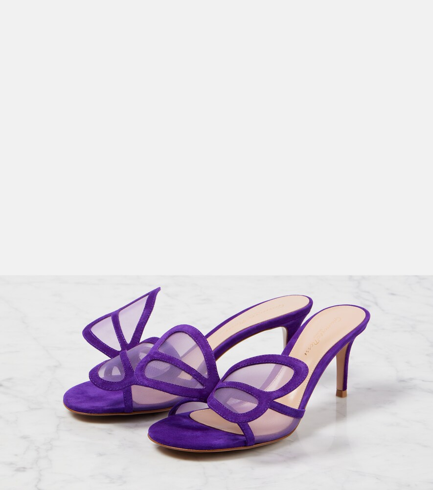  Gianvito Rossi Gianvito Rossi Pantoletten Butterfly 70 Mit Veloursleder 