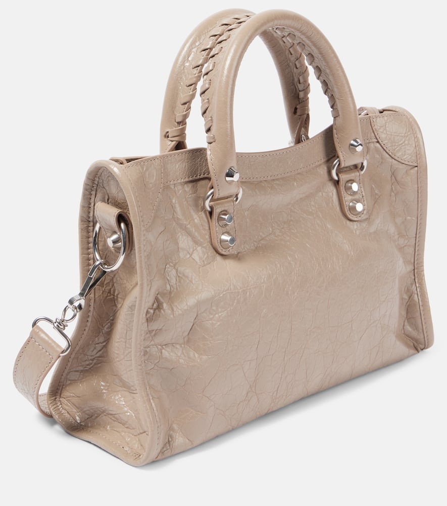 Balenciaga Le City Small Leather Tote Bag In Beige