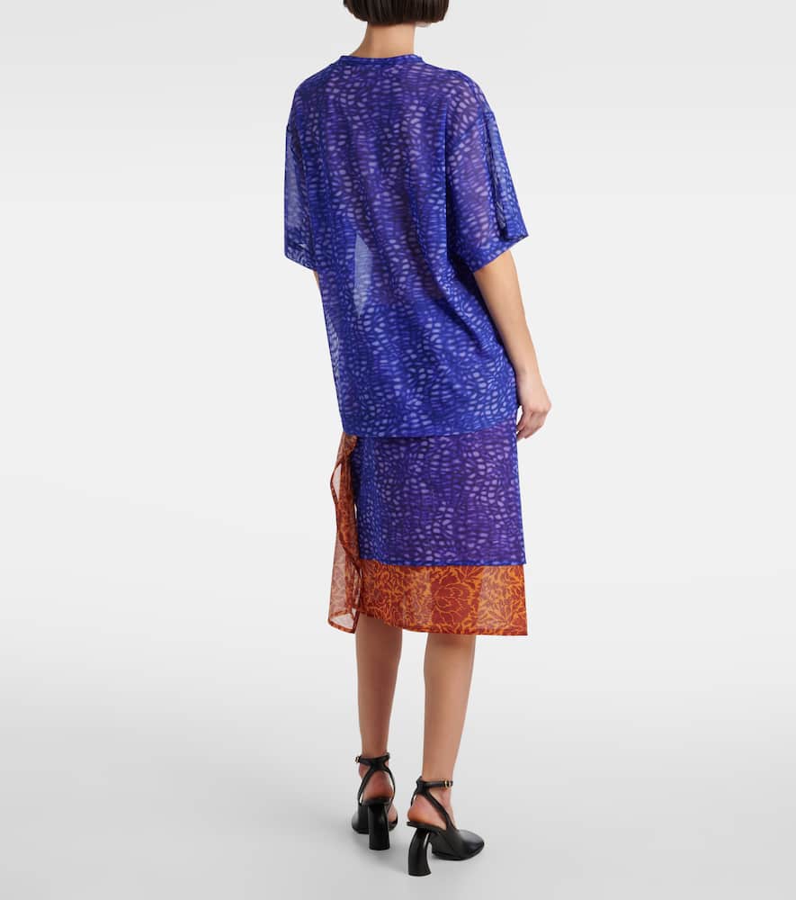 Dries Van Noten Printed Top In Purple