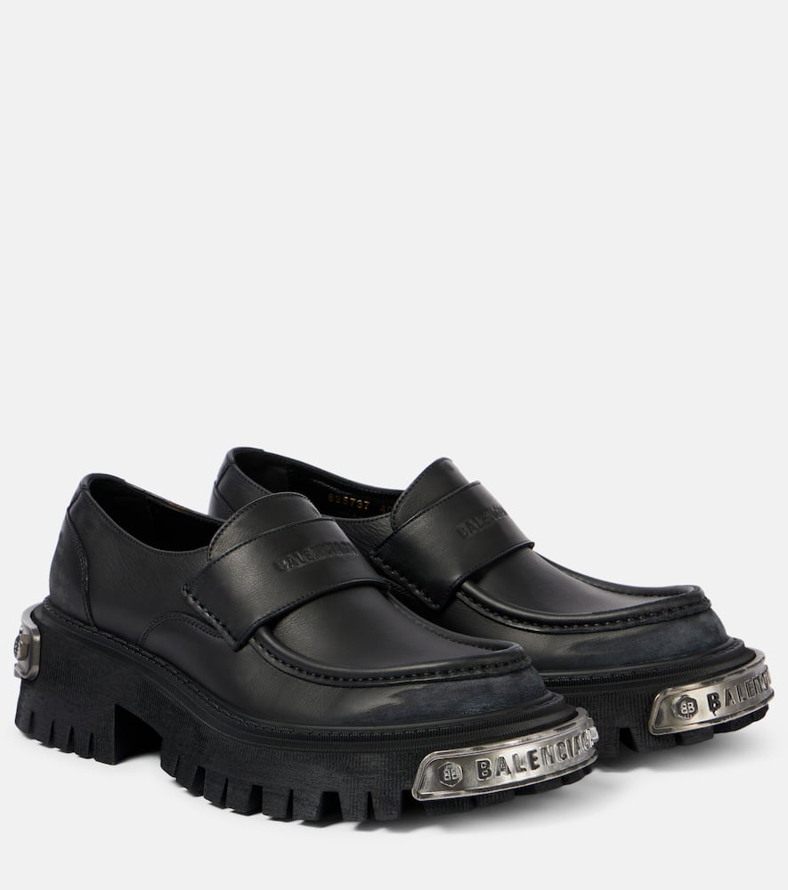 Tractor leather loafers