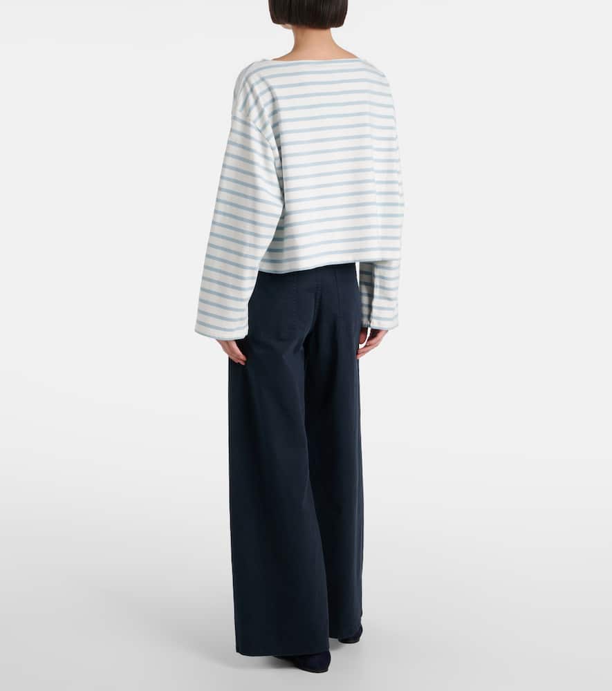 Polo Ralph Lauren Striped Cotton Jersey T-shirt In Blue