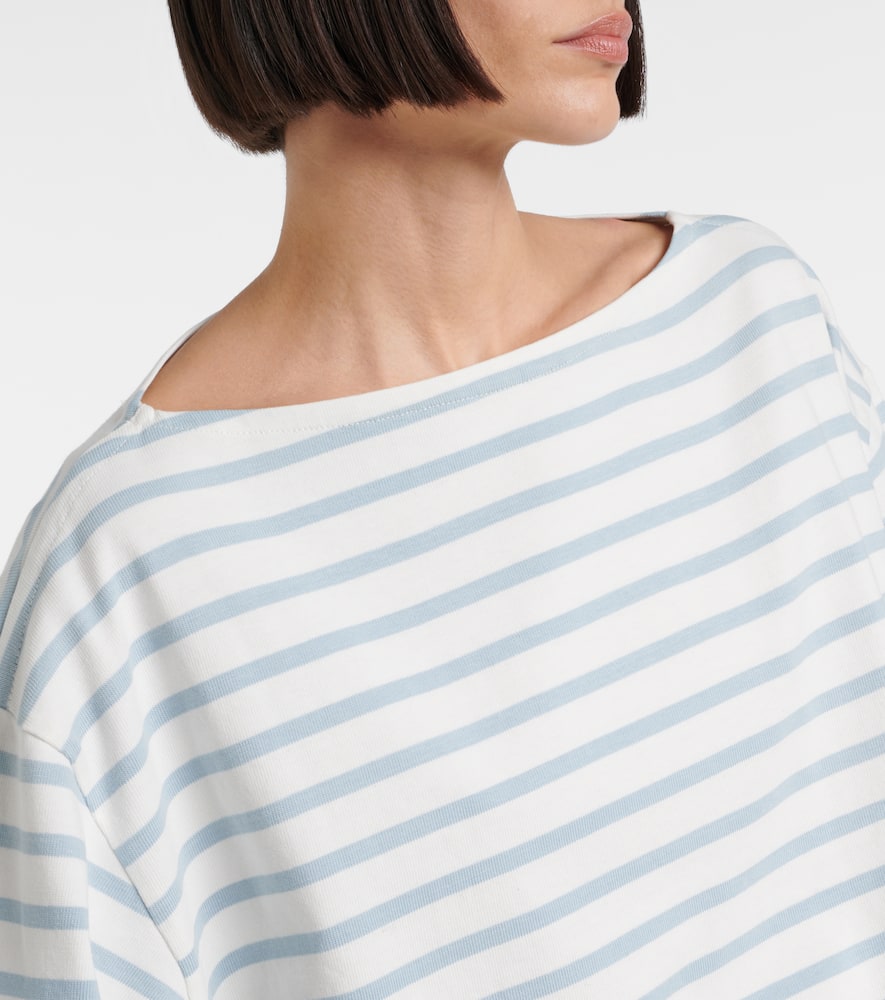 Polo Ralph Lauren Striped Cotton Jersey T-shirt In Blue