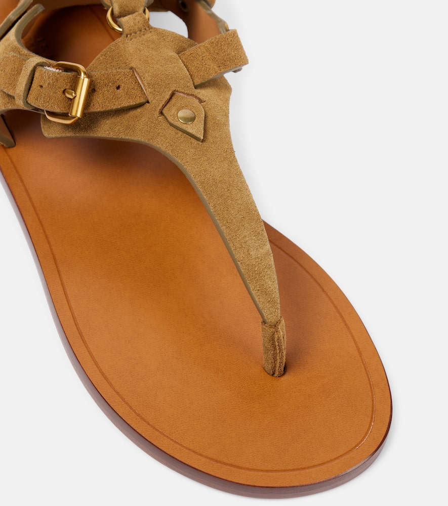 Isabel Marant Nensi Suede Gladiator Sandals In Beige