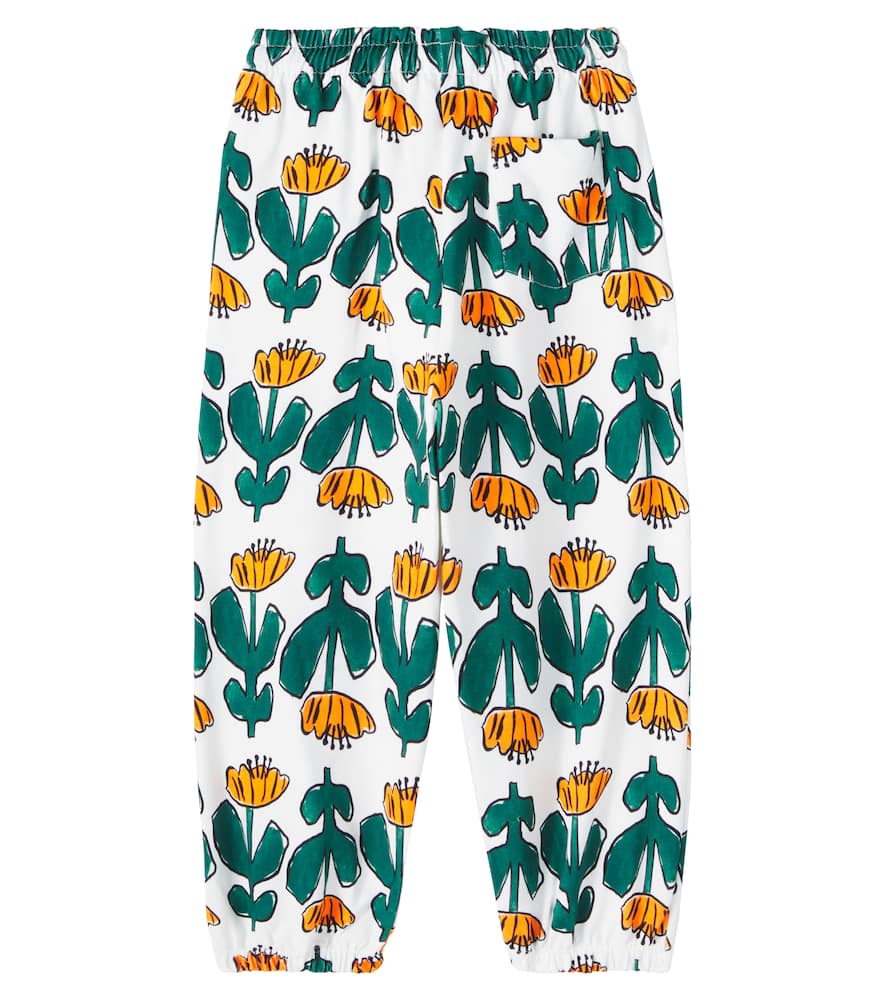 Fabula Fábula Tullis Floral Cotton-blend Sweatpants In White