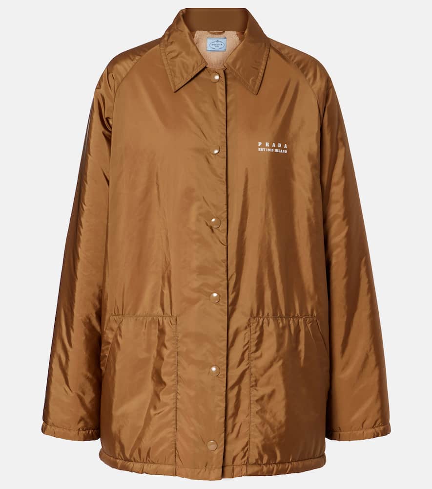 Prada Lightweight Re-nylon Blouson Jacket In Brown