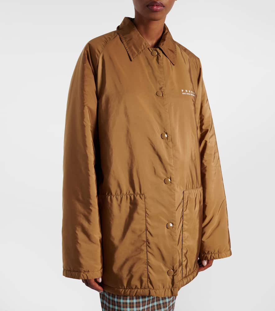 Prada Lightweight Re-nylon Blouson Jacket In Brown