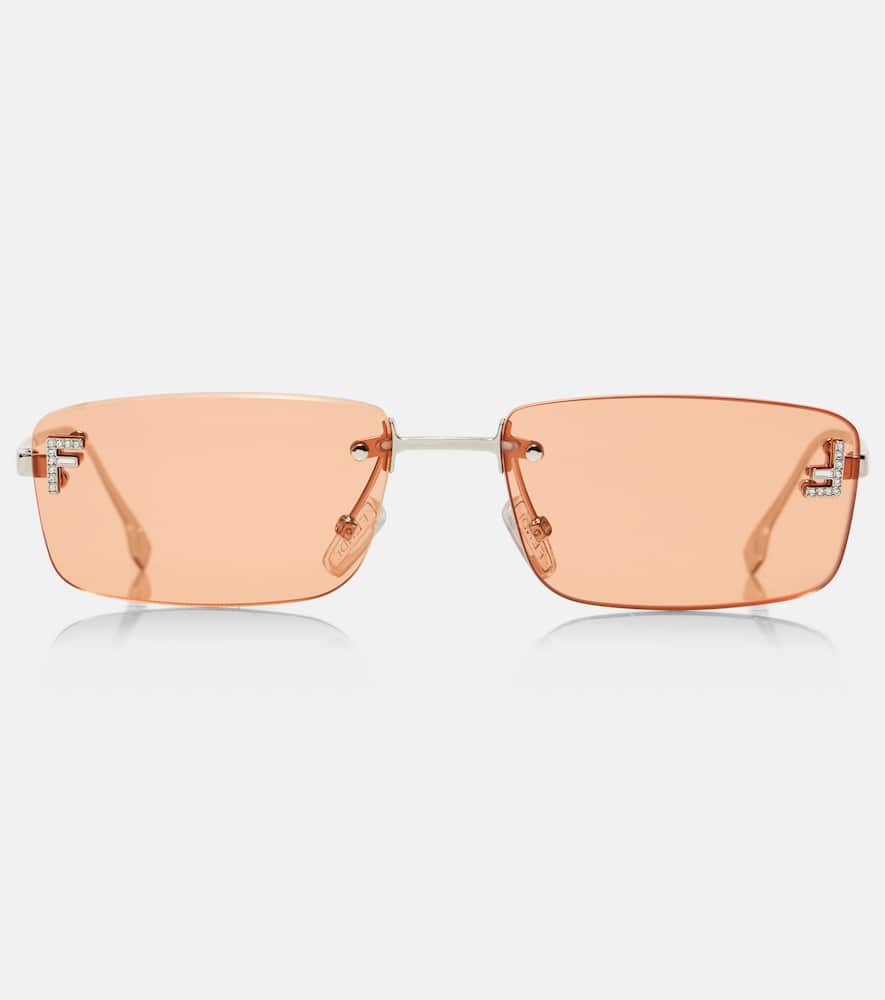Fendi First Crystal rectangular sunglasses