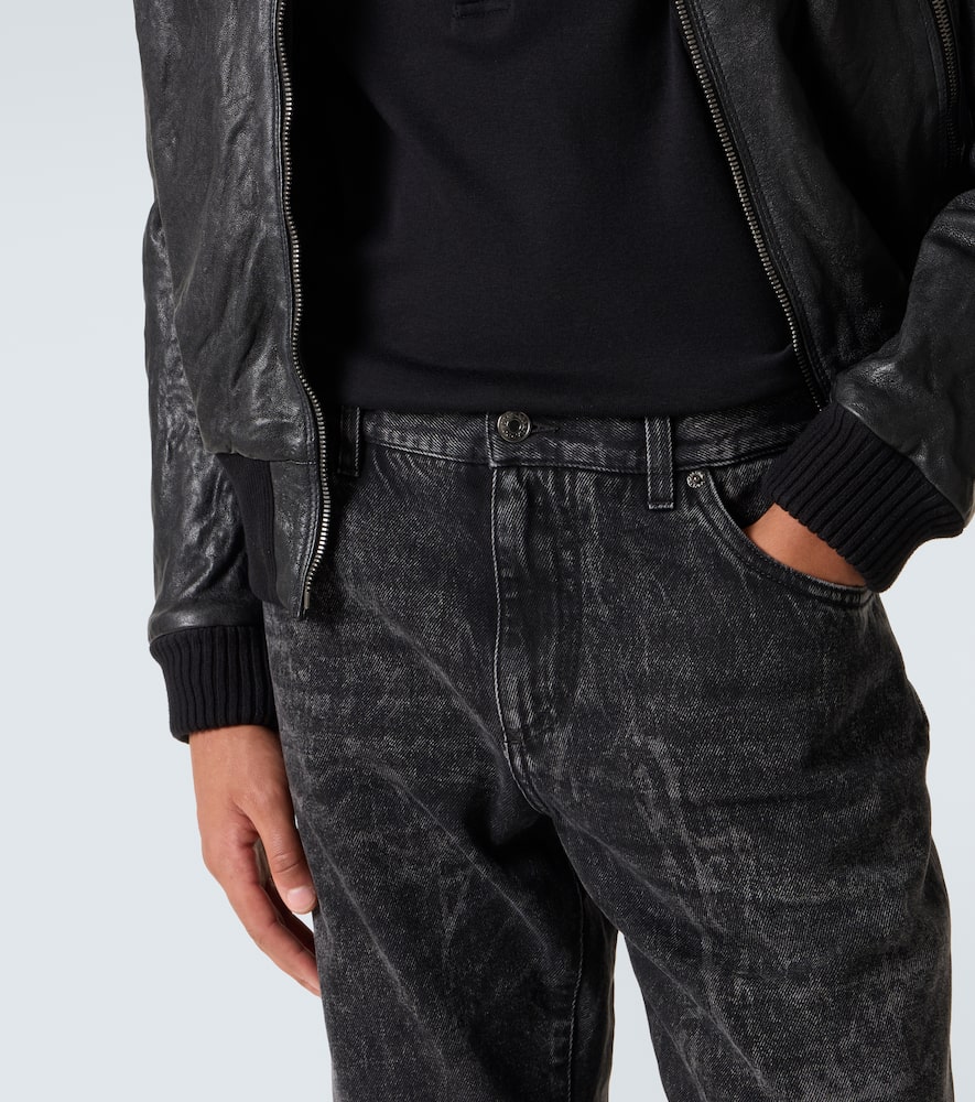 Dolce & Gabbana Mid-rise Straight Jeans In Black