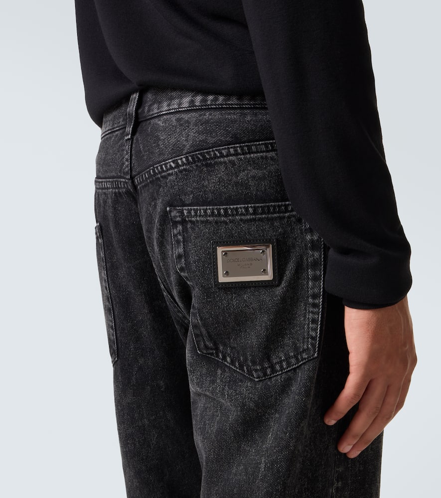 Dolce & Gabbana Mid-rise Straight Jeans In Black