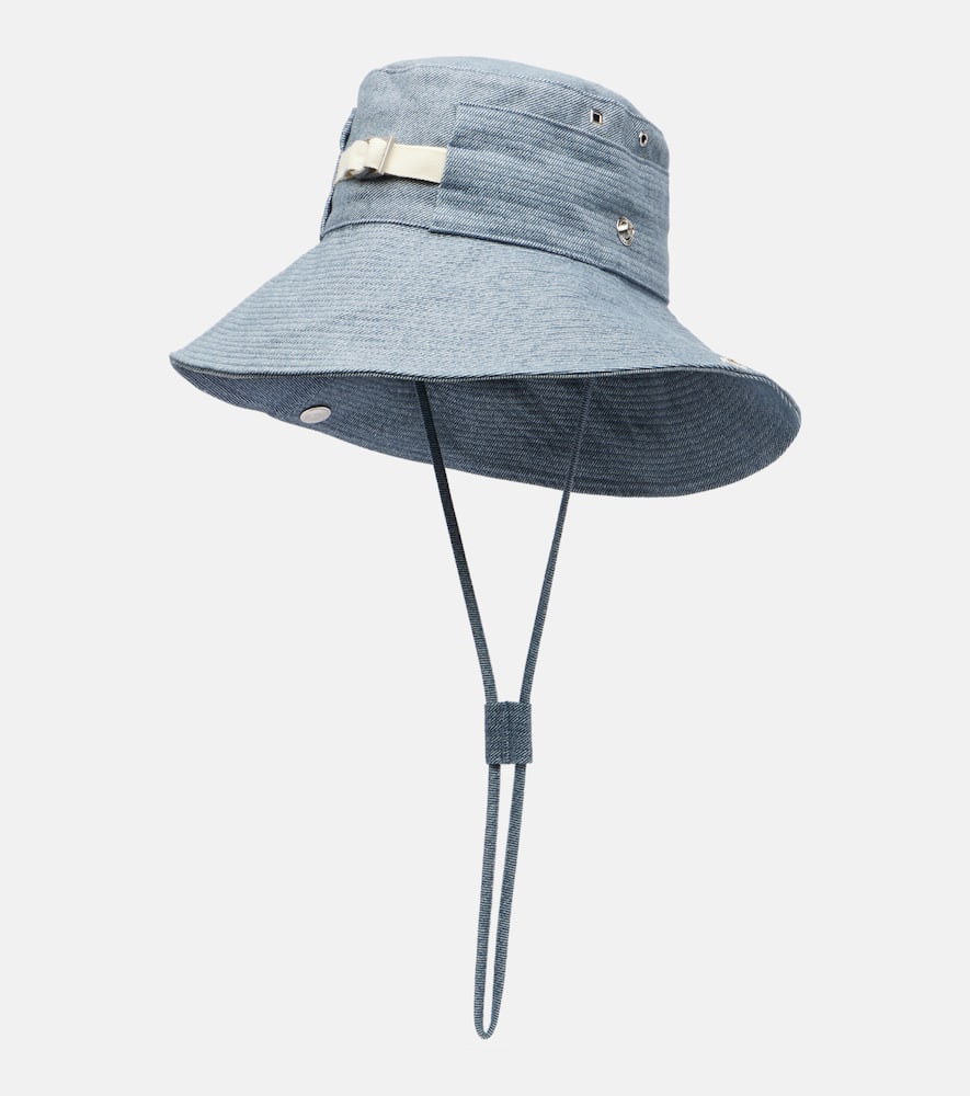 Jacquemus Bob De-nîmes Denim Bucket Hat In Blue