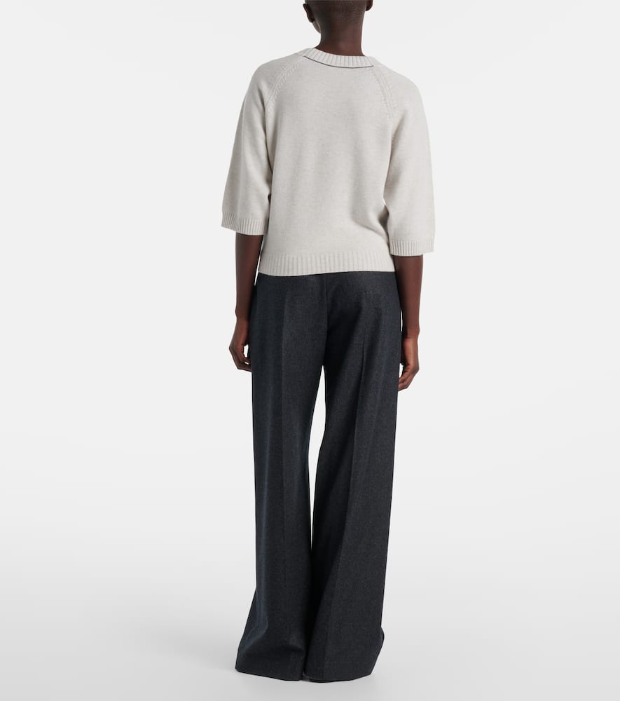 Brunello Cucinelli Monili Cashmere Sweater In Neutral