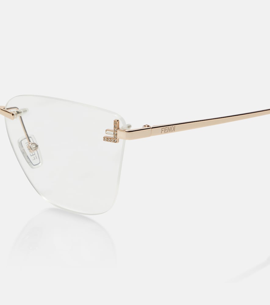  Fendi Fendi Gafas Cat-eye First Crystal 