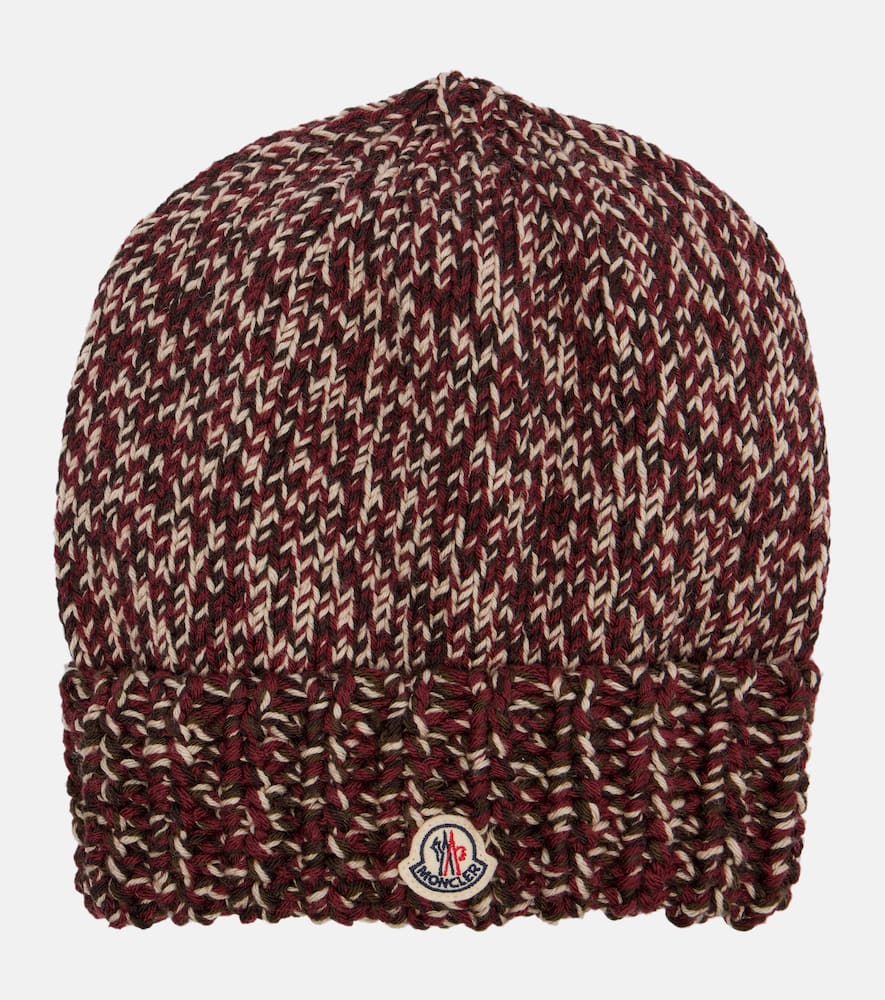 Moncler Mouliné Wool-blend Beanie In Multi
