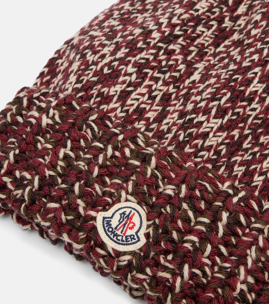 Moncler Mouliné Wool-blend Beanie In Multi