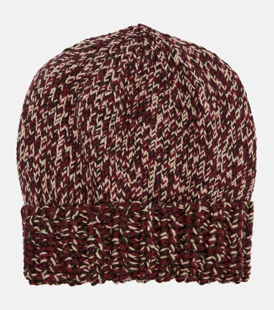 Moncler Mouliné Wool-blend Beanie In Multi