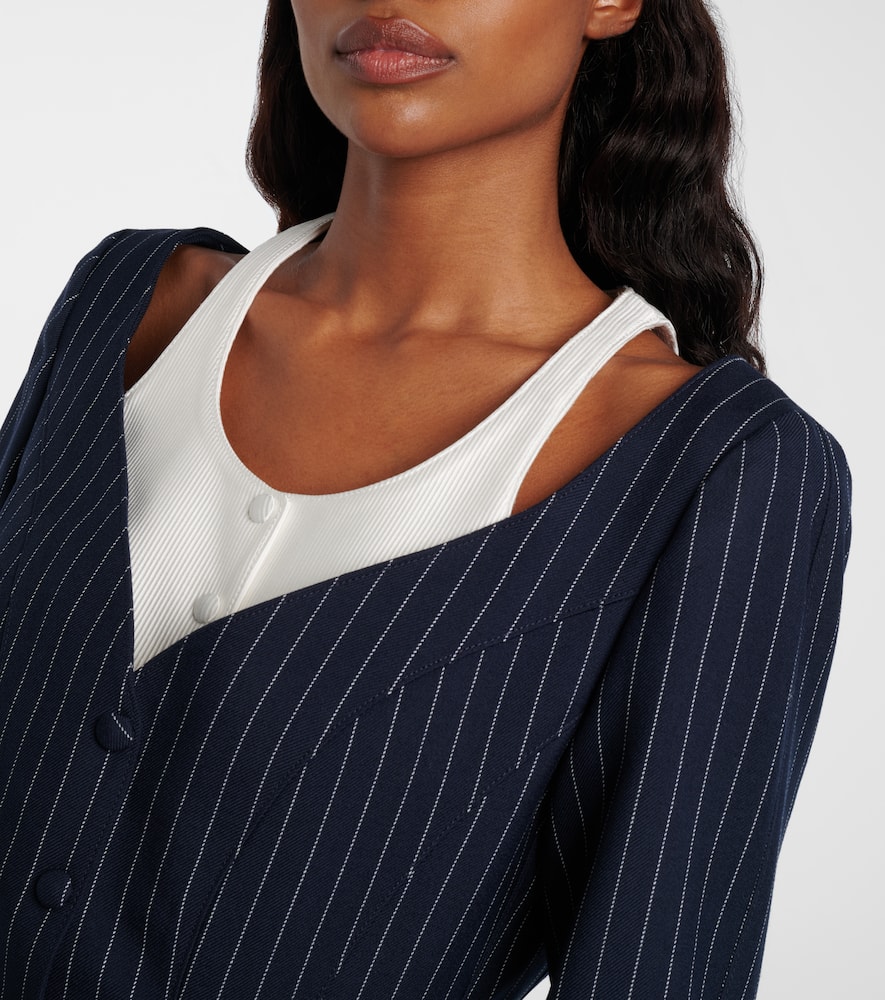 Mugler Re/edit Les Salades Wool Jacket In Blue