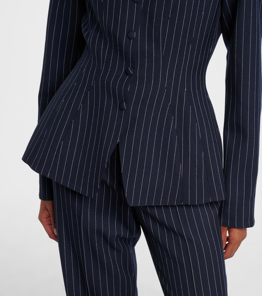 Mugler Re/edit Les Salades Wool Jacket In Blue